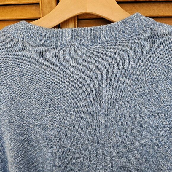 Candace Cameron Bure Cardigan Womens M Blue Cotton Sweater Classic‎ Minimalist - Picture 5 of 9